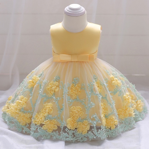 PatPat Other - Baby Girl's 3D Floral Sleeveless Tulle Dress